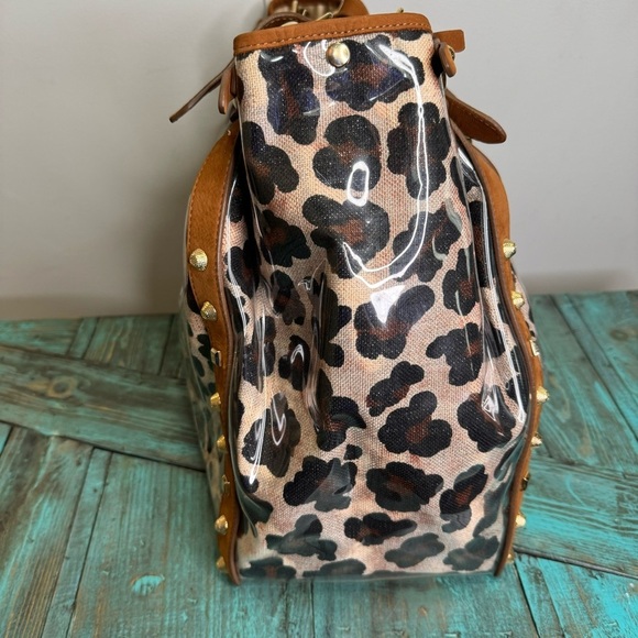 Stuart Weitzman PVC Animal Print Purse Mobwife - Picture 5 of 16